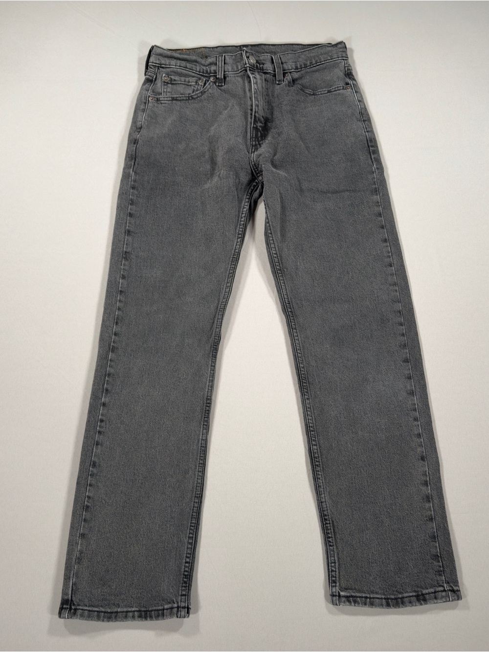 Levi's 505 Regular Fit 30x30 (Fits 30x28) Faded Black Charcoal Straight Jeans